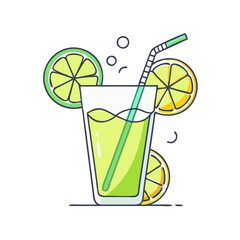 lemon lime twist vector icon, lemon lime twist vector illustration - simple illustration of lemon lime twist, perfect for logos, and lemon lime twist - themed designs.
