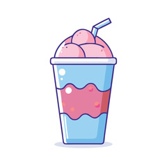 icy slushie vector icon, icy slushie vector illustration - simple illustration of icy slushie, perfect for logos, and icy slushie - themed designs.