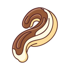 vanilla and chocolate swirl icon, vanilla and chocolate swirl vector