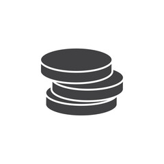 coin stack icon Flat logo set collection