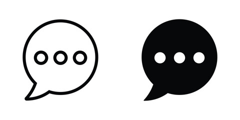 chatting icon set. messaging icon set. speech bubble sign. online chat icon. chat and speech bubble sign and symbol for app, ui and website. vector illustration on transparent background.