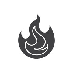 fire icon Flat logo set collection