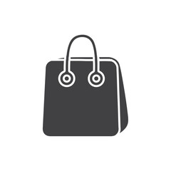shopping bag icon Flat logo set collection
