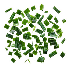 Vibrant Green Aloe Vera Pieces Falling on Black Background: Freshness and Natural Beauty