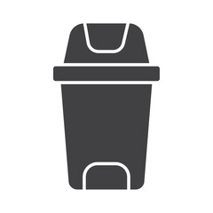 trash can icon Flat logo set collection