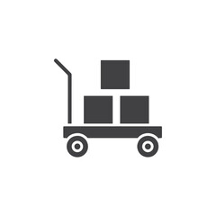 trolley icon Flat logo set collection