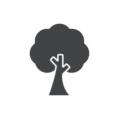 tree icon Flat logo set collection