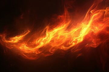 Flames dance gracefully against a dark background, creating a mesmerizing display of light and movement that captivates the viewer's attention and ignites the imagination