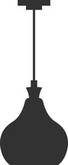 Naklejka premium Chandelier lamp icon. Silhouette of interior and home decoration