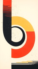 Obraz premium Bold Geometric Abstract Illustration: Vibrant Color Block Design. AI Generated