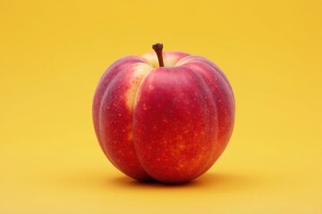 Single ripe peach, vibrant color, smooth skin , sweet, freshness, isolated object