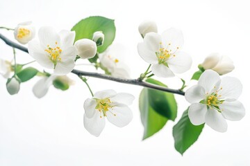 Obraz premium close up of white blossoms on a branch