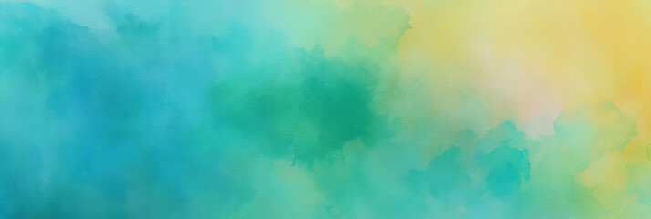 Vibrant Abstract Watercolor Background with Blended Hues of Blue and Yellow, Ideal for Artistic Projects and Design Use