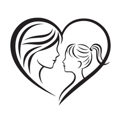 Mothers day vector silhouette