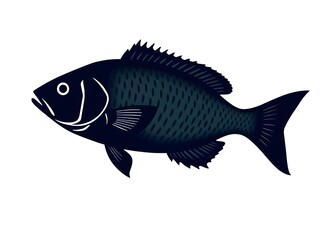Fish silhouette vector style   