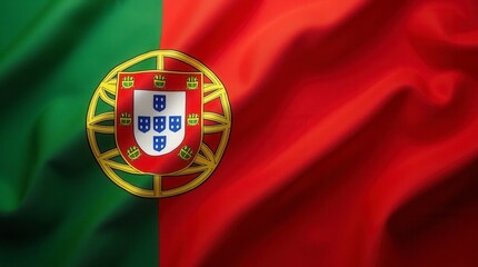 Texture Design Of Portuguese Flag Colors, Portugal National Country Symbol