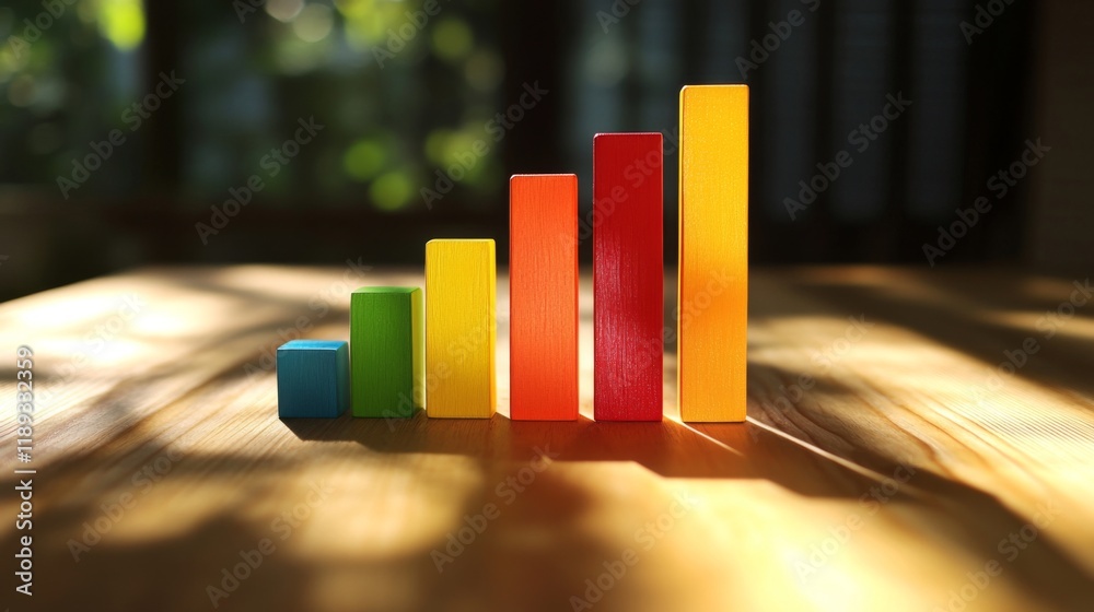 Fototapete a clear and concise business bar graph showing comparative data between competitors, featuring vibra