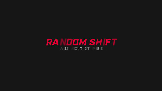 Random Shift Characters Animation Text Preset