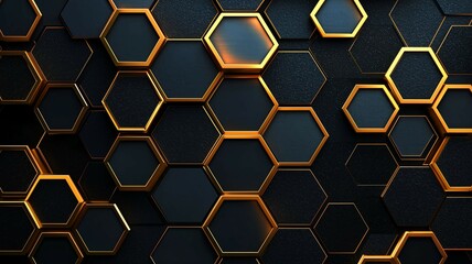 Obraz premium 六角形の背景画像