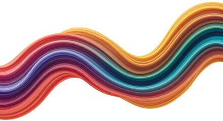 Rainbow Wave: Abstract background featuring a dynamic rainbow wave with fluid, organic curves in a vibrant color spectrum, symbolizing motion, energy, and fluidity.