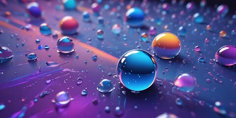 Blue and orange ball is surrounded by many other balls