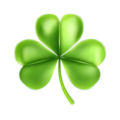 Vibrant Green Shamrock Leaf: A Symbol of Irish Luck and St Patricks Day Celebration