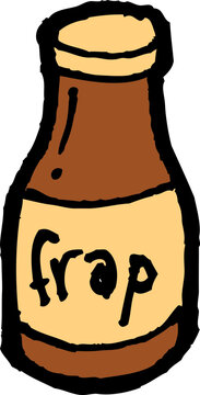 Frappaccino, hand drawn, vector