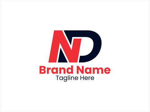 ND logo letter design. ND logo monogram initials letter concept. 