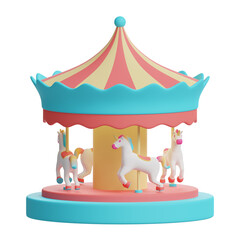 3d carousel horse circus icon © TianK