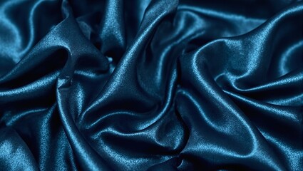 Obraz premium Luxurious silk fabric in jewel tones flowing gracefully with captivating folds and shimmering in the light