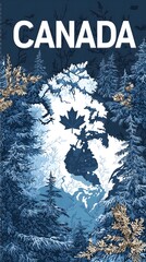 Stylized Canada Map