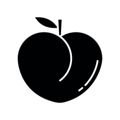peach icon vector design illustrations