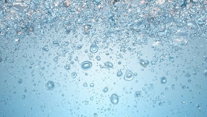 Obraz premium Macro shot of sparkling water bubbles glistening and popping in soft light
