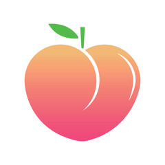 peach icon vector design illustrations