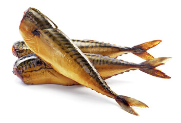 Makrele wędzone na białym tle © Jolaya