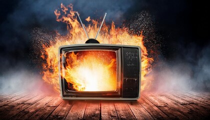 burning stove in the fireplace