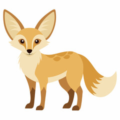 Obraz premium fox cartoon isolated on white