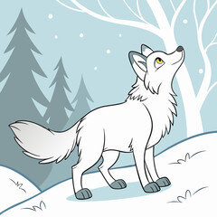 fox in winter forest