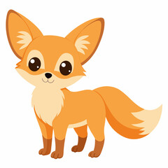 fox cartoon isolated on white