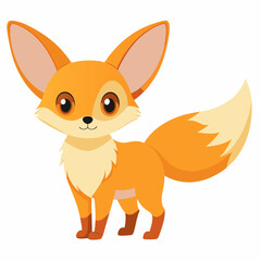 fox cartoon isolated on white