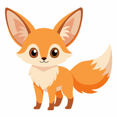 fox cartoon isolated on white