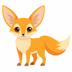 fox cartoon isolated on white