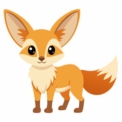 fox cartoon isolated on white