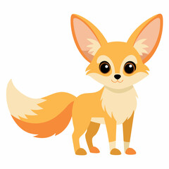 fox cartoon isolated on white