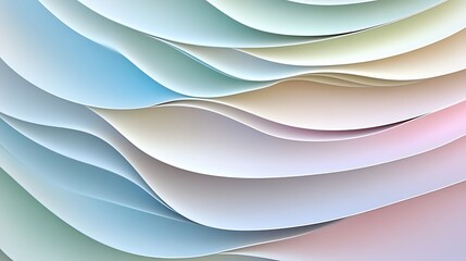 Pastel Paper Layers Create Abstract Wavy Pattern