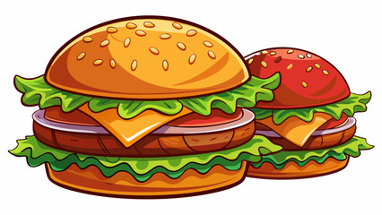 Hamburger Cheeseburger fastfood fast food isolated on a white background