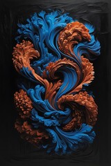 Obraz premium colored lyrical abstract painting