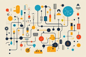 Abstract Circuit Network: Modern Connections in Technology and Communication Art