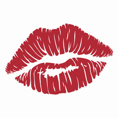 Red Lips Vector Illustration
