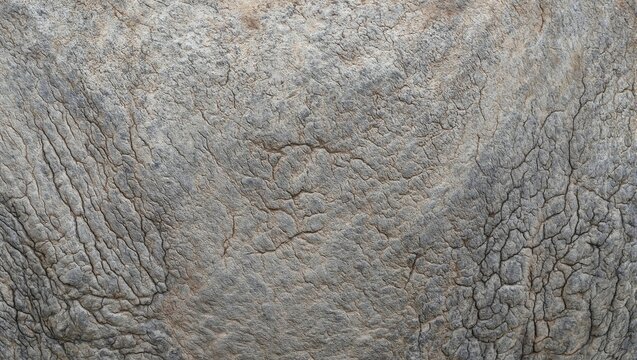 Detailed macro shot of wrinkled elephant skin showcasing unique rugged texture in earthy gray tones